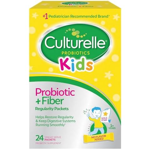 Culturelle Kids Probiotic + Fiber Packets (Ages 1+) - 24 Count - Digestive Health & Immune Support - Helps Restore Regularity (Packaging may vary) Cover