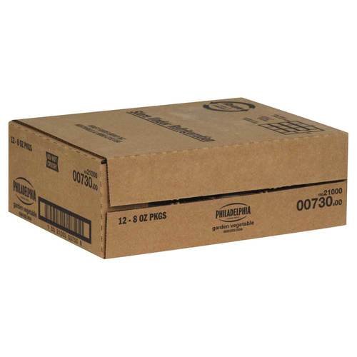 Philadelphia Garden Vegetables Crema de queso para untar, 8 onzas, 12 por caja.
