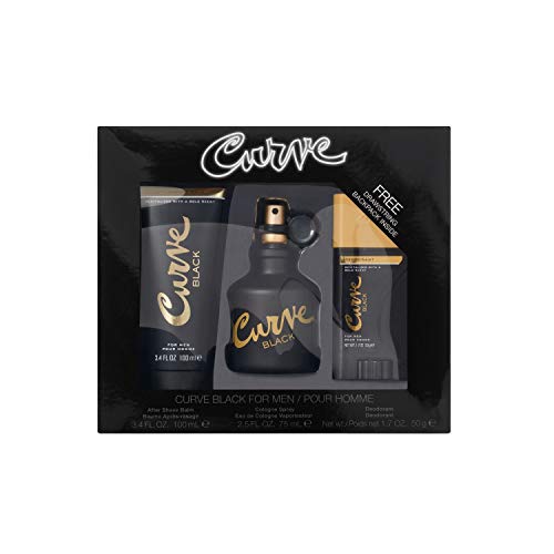 Curve Curve Black Men's Cologne 4 Piece Gift Set, 2.5 Fl. Oz. Eau De Cologne, 4 Count #TOP1