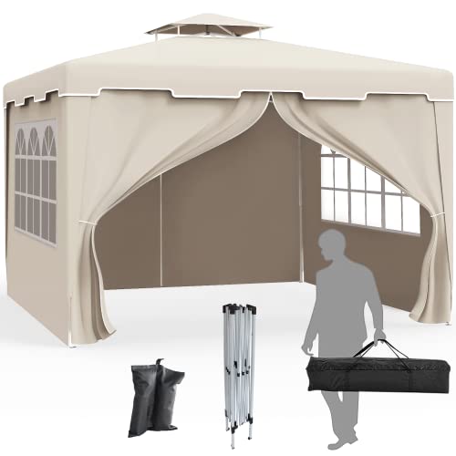 JUMMICO Faltpavillon 3x3 m Wasserdicht Stabil