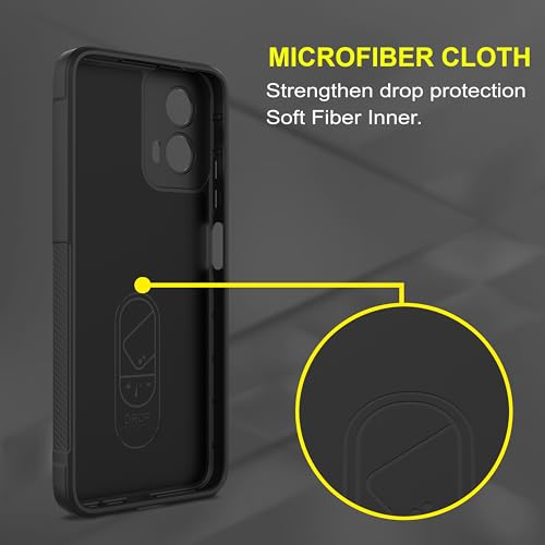 Image of amazon basics Back Case Cover for Motorola Moto G45 5G | Compatible for Motorola Moto G45 5G Back Cover | Liquid Silicon Magic Case with Camera Protection | Black