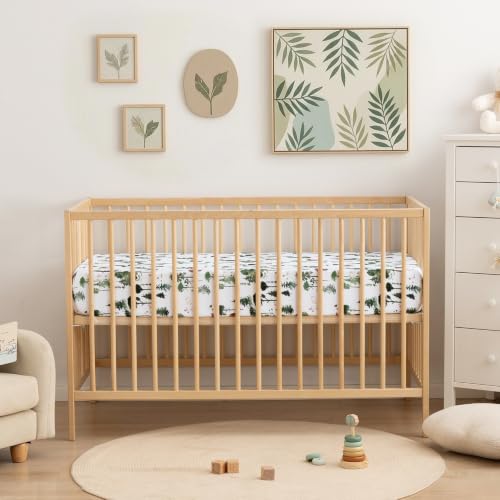 Image of david's kids 3 Pack Fitted Crib Sheets, Ultra Soft Breathable Comfortable Baby Sheet Set for Boys Girls Neutral, 28x52 Inch Fits Standard Crib and Toddler Mattresses, Woodland Animals