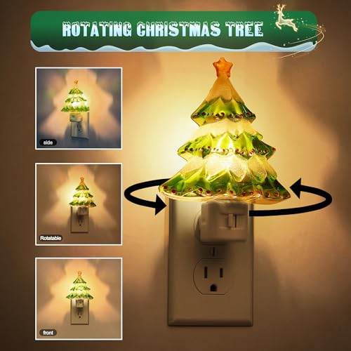 Image of JandCase Christmas Tree Night Light, 2 Pack 3000K Night Lights