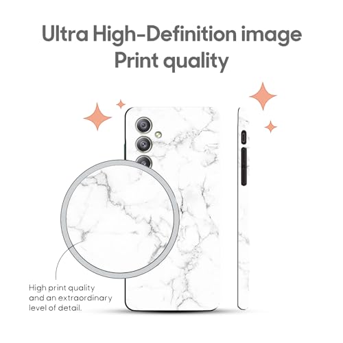 Image of COLORflow Back Cover Compatible with Samsung Galaxy A34 5G | Beautiful White Marble | Designer Printed Hard CASE Bumper Back Cover Compatible with Samsung A34 5G