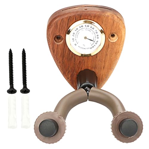 ULDIGI ダークウッドの吊り下げフック温度計と湿度計 t117 ぶら下げ ハンガースタンド guitar stand hygrometer 壁用ギターフック ギターホルダーウォールマウント