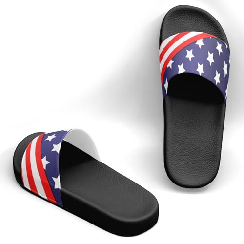 Pitovozu Usa Flags Slippers for Women Men Comfotable Sandals Non Slip Home Bedroom Pool Shower Outdoor Slide Slippers Footwear Gift2