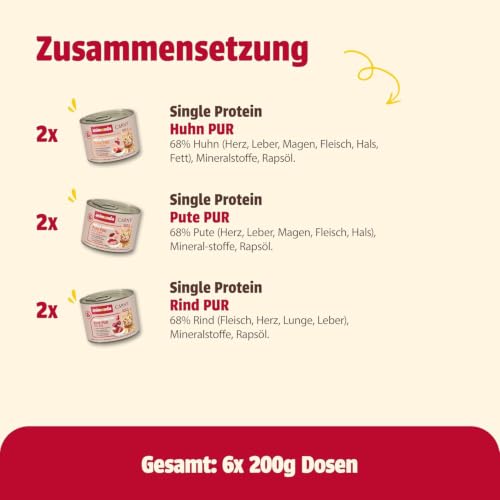animonda Carny Adult Katzen Nassfutter Single Protein Mix Pur (6 x 200g) – Ansicht 5