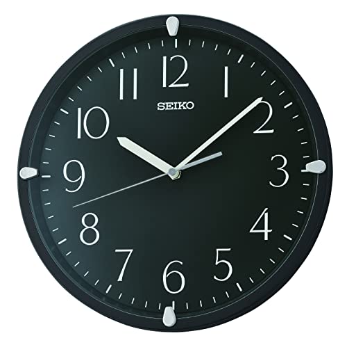 Seiko Kuota Wall Clock, Black #TOP1