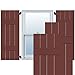 Ekena Millwork RWB15X079CRW Exterior Four Board Real Wood Western Cedar Board-n-Batten Shutters (Per Pair), 15" x 79", Cottage Red