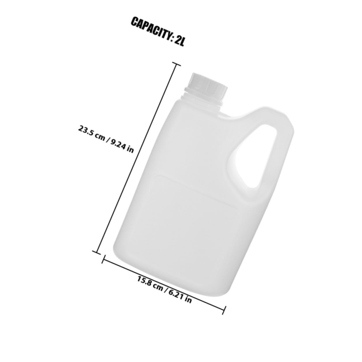 Bouteille 2 Litres Réutilisable en Plastique avec Poignée, Récipient à Jus pour Réfrigérateur, Facile à Nettoyer et Transporter, Lot de 2 Bouteilles pour Usage Domestique