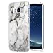 Produktbild Conie® Handyhülle Rück Schale für Samsung Galaxy S8, Ultra Slim TPU Hülle aus Silikon mit Bilder Motiv, Kanten Display Kamera Schutz, Motiv Klassisch Marmor Design