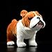 Oujppc Simpatico Peluche Bulldog Inglese, Peluche per Cani di Simulazione, Figurina di Animali Imbalsamati, per Bambini Compleanno Regalo di Natale 26 Cm