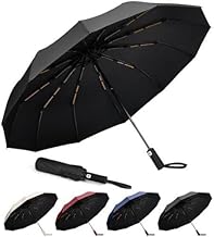 JAMBUVANTI 1Pcs, Premium Umbrella Double Layer Automatic Folding Umbrella Windproof UV Protection for Rain Car Travel Outdoor Men Women, Easu to Open