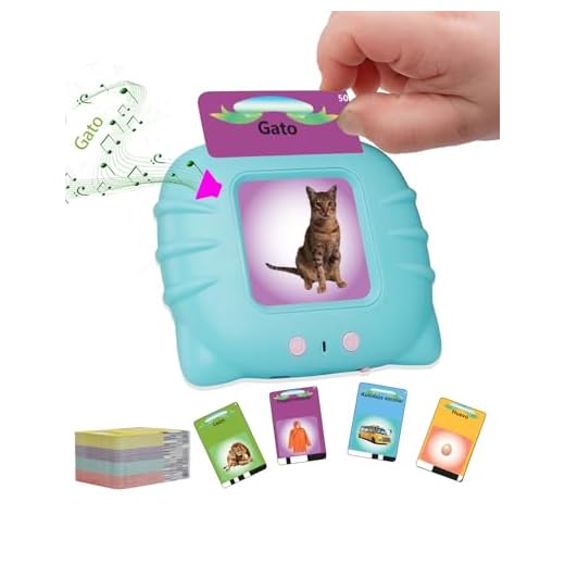 Tarjetas Flash Parlantes,Juguetes niños 1 2 3 4 5 6 años, Juguetes Educativos Preescolares para Niños para Escuchar y Aprender Básico 224 pcs Palabras(Azul España)