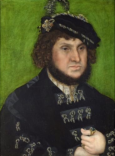 Portrait de Jean de Saxe par Lucas Cranach l'Ancien - Tableau Mural Vintage 60x90cm