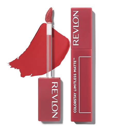 Revlon ColorStay Limitless Matte Liquid Lipstick, Rossetto Liquido Opaco, Arricchito con Triplo Acido Ialuronico, Formula 100% Vegana, Ultra Resistente, Stir Me Up 008, 5 ml