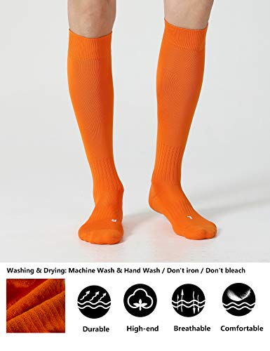 Image of CS CELERSPORT 2 /3 Pack Soccer Softball Baseball Socks for Youth Kids Adult Multi-Sport Compression Knee High Socks