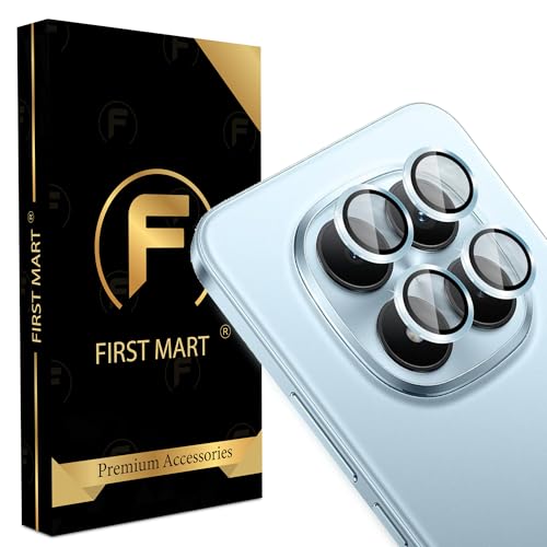 Image of FIRST MART Blue Camera Ring Guard Protector for Redmi Note 15 Pro Plus | Tempered Glass with Metal Alloy Rings, HD Clear, Scratch Resistant, Case-Friendly | Pack of 1