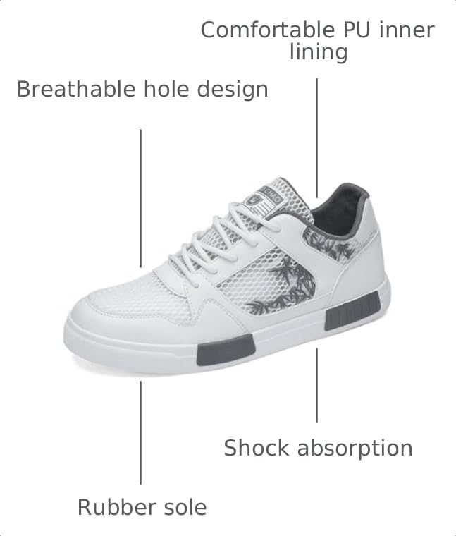 Image of Men's Fashion High Top Chinese Style Skate Sneakers Stylish Comfortable Skateboarding Road Running Walking Shoes