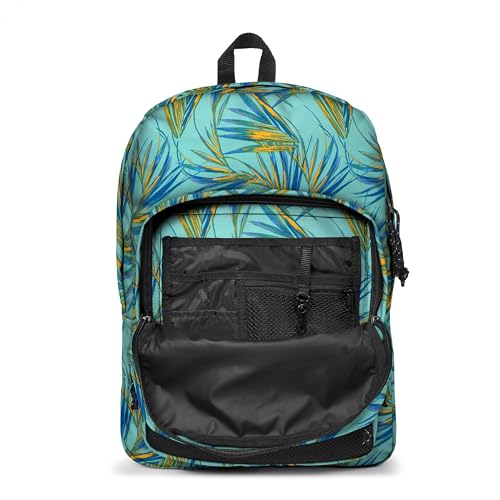 Image of EASTPAK Pinnacle - 38L Everyday Backpack with Dual Compartments, Organizer Front Pocket, Padded Back Panel & Shoulder Straps, Brize Palm Aqua
