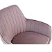 GOLDEN BEACH Velvet Dinning Chair Mid-Back Accent Chair Modern Leisure Armchair with Gold Plating Legs Upholstered Living Room Chair (Pink Mauve-1PC)
