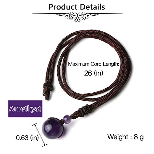 Jovivi 3Pcs Healing Crystals Necklace Natural Tiger Eye Amethyst Lucky Blessing Protection Chakra Beads Stone Pendant For Women Men Adjustable #TOP5