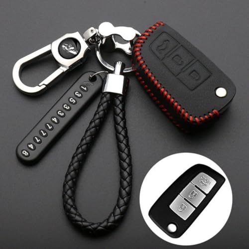 Funda de cuero para llave de coche Nissan Qashqai con 2 3 4 botones carcasa
