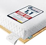Topper 180x200cm H3 & H4, 7.5 cm Höhe Schlafsofa Bett Gelschaum, Öko-TEX Zertifiziert, Atmungsaktiv & Waschbar, Matratzentopper für Boxspringbett, Wohnwagen & Schlafsofa