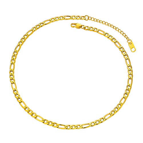 Prosteel Figaro Chain Gold Choker Necklace 4Mm Dainty Cute Chains 14 Inch Chocker Layered Necklaces For Women Teen Girls #TOP4