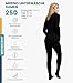 Merino.tech Merino Baselayer Set für Damen - Mittelschwere Thermo-Unterwäsche aus Merinowolle für Damen Oben und Unten (Medium, 250 Black)