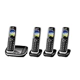 Panasonic KX-TGJ424EB Landline Phone Cordless, House phones, Automated Call Blocker, Answer machine, Colour Display, Quad Handset - Black