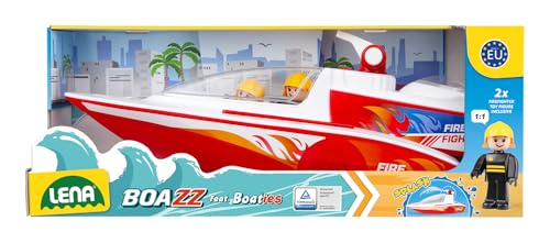 Bateau de Pompiers grand format avec lance à eau et figurines intérieur extérieur - 4