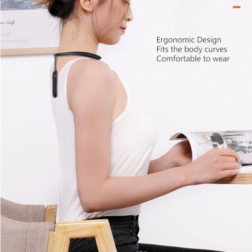Image of Soothing Neck Posture Corrector & Vibration Reminder Device with LCD Display, Wearable Neck Massager, Portable Rechargeable Lymphatic Neck Support for Office, Study, Home & Daily Posture Training
