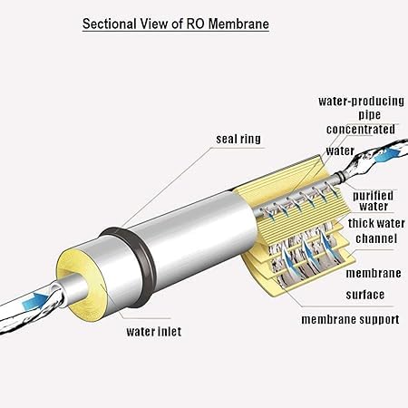 Ruiquan 80 GPD Membran 2000 High TDS Membrane Universal Types, Compatible with All RO Systems (80 GPD Membrane New White) 4