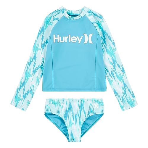 Image of Hurley Girls Long Sleeve Rash Guard Swimsuit
