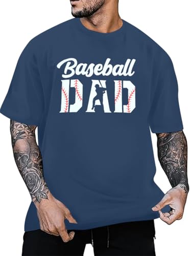 Game Day Shirt for Men: Funny Baseball Season Shirts Baseball Dad Tee Game Day Vibes Short Sleeve Tops