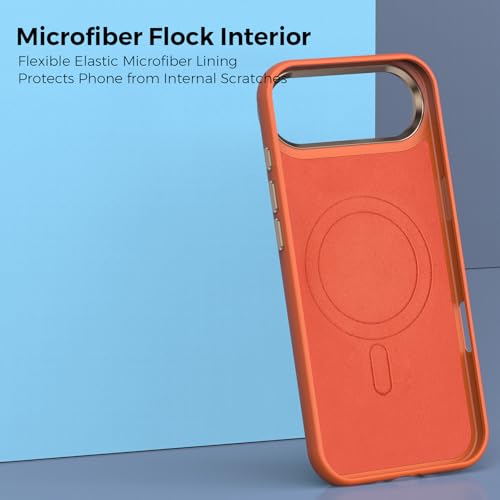 Coque magnétique iPhone Air orange antichoc en carbone - 5