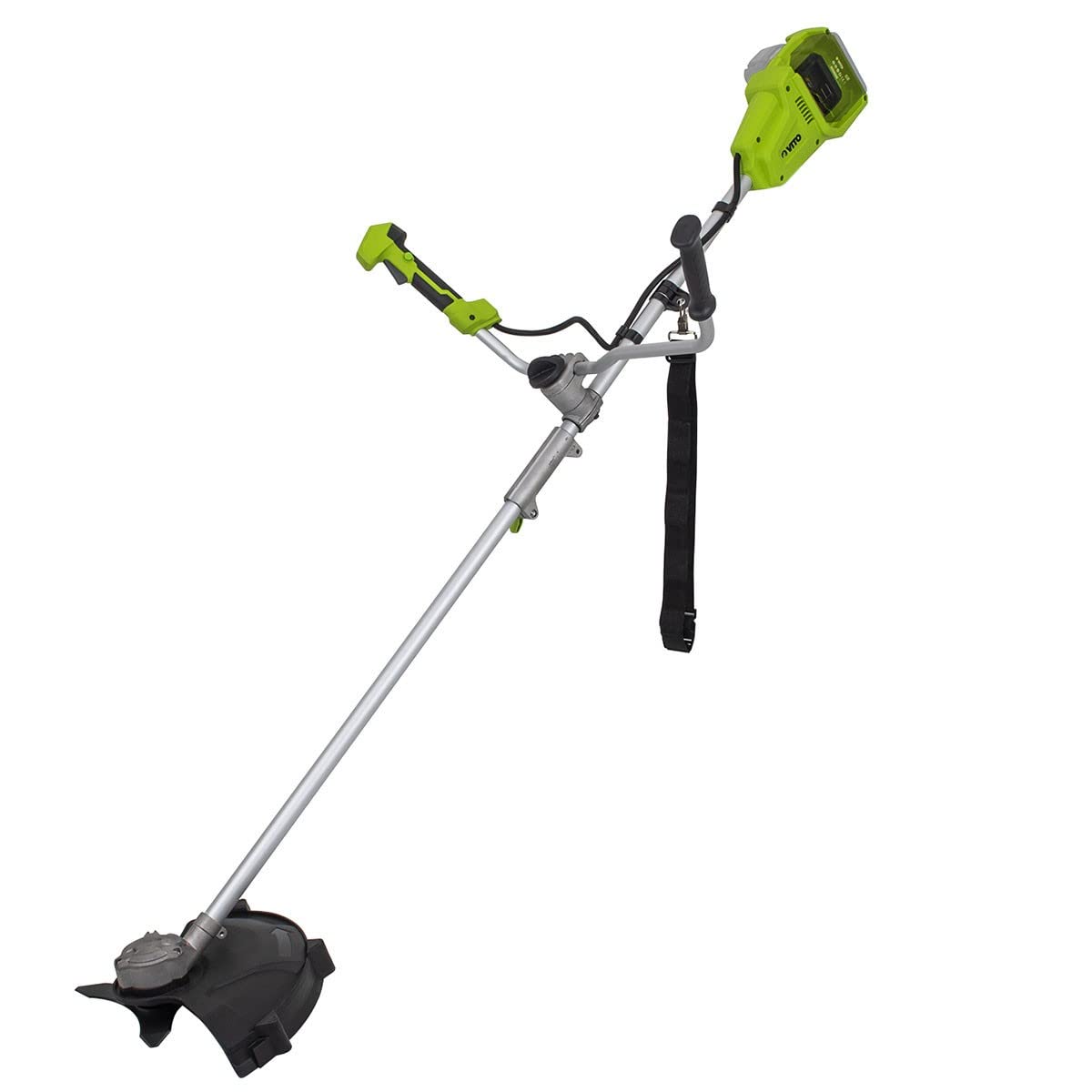 VITO - Bezprzewodowa podkaszarka 40 V + 2 baterie litowe 4Ah Ø 250-350 mm ostrze i drut nylonowy + podwójna szybka ładowarka