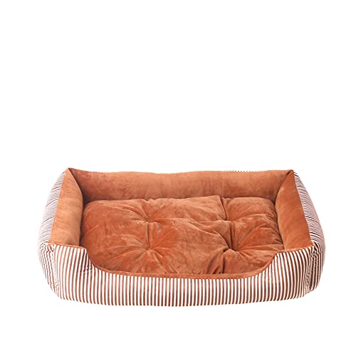 ペットベッド 犬 猫 べッド 犬 ベッド 保温防寒 寒さ対策 ふわふわ もこもこ 犬 猫 クッション 洗える 耐噛み 滑り止め かわいい あたたかい 猫 犬 小動物用 ペット用品 ペットクッション ペットソファ (M/50*38*12CM,C)