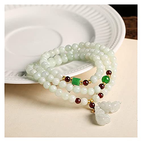 Bracelet jadéite pour femmes à trois cercles avec pendentif bouddha