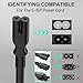 Vockjour 2 Prong AC Power Cord 5Ft Black, Universal Power Cable Replacement for Sony PS5/PS4/PS3 Slim, PlayStation 5 4 3, Xbox One X/S, Xbox Series X/S, TV, Printer-ETL Listed