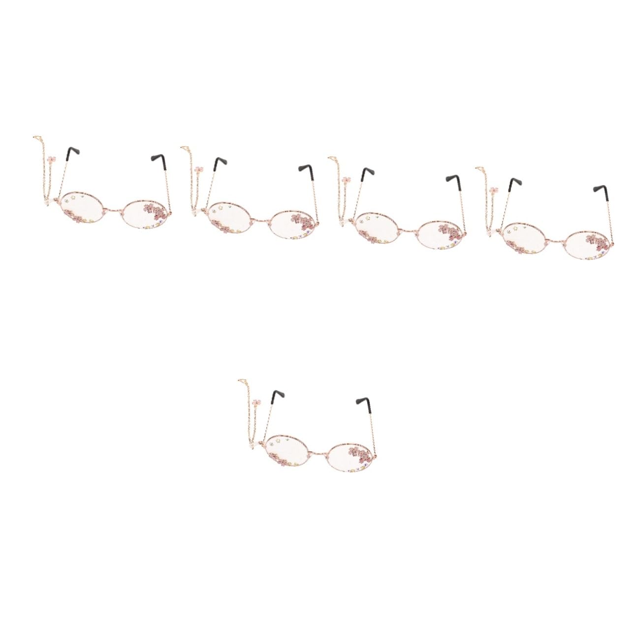 VALICLUD 5st Runde Brille Mit Gotischer Schleife Cosplay-brille Für Damen Cosplay-brille Für Frauen Brillen Für Frauen Party-sonnenbrille Lustige Brille Für Damen Kawaii-brille Metall