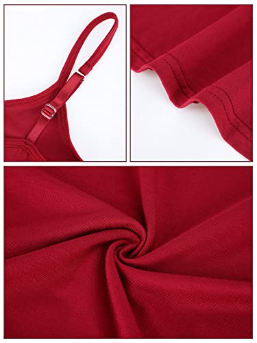 Image of WILLBOND 3 Pieces Women Basic Long Tanks Adjustable Spaghetti Strap Camisole Top
