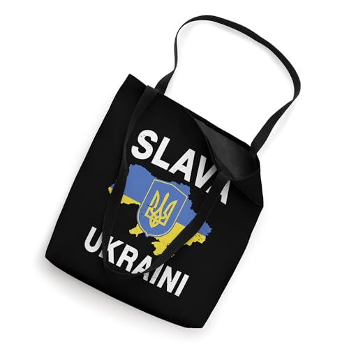 Bolsa tote Slava Ukraini con mapa de Ucrania para mostrar apoyo y orgullo ucraniano miniatura 2