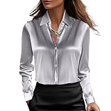 Camisetas Manga Larga Mujer Cuello Cuadrado Deporte Sencillo Blusas Mujer Colores Lisos Top Otoño Baratas Ropa Otoño Cuello En V Patchwork Elegante Slim Fit Halloween 2#Plata S 2025