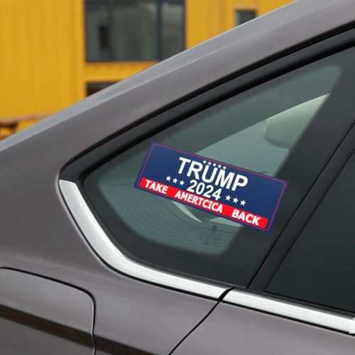 Image of Mandark 5PCS Car Trump 2024 Stickers, President Donald Trump Take America Back Vinyl Decals for Vehicle Bumper Window Laptop, Self-Adhesive Auto Decor Sticker, Universal for SUV, Truck, RV (Blue)