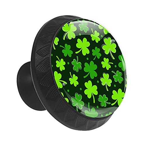 Boutons de tiroir trèfle vert 35 mm robustes et faciles à installer