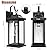 Roravilila 2-Pack Dusk to Dawn Large Outdoor Wall Lights 17 Inch, Exterior Light Fixtures Porch Lights Tempered Clear Glass, IP65 Waterproof Anti-Rust Outside Wall Sconces Matte Black Wall Lanterns