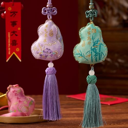 Set artesanal de sachets decorativos de algodón miniatura 4