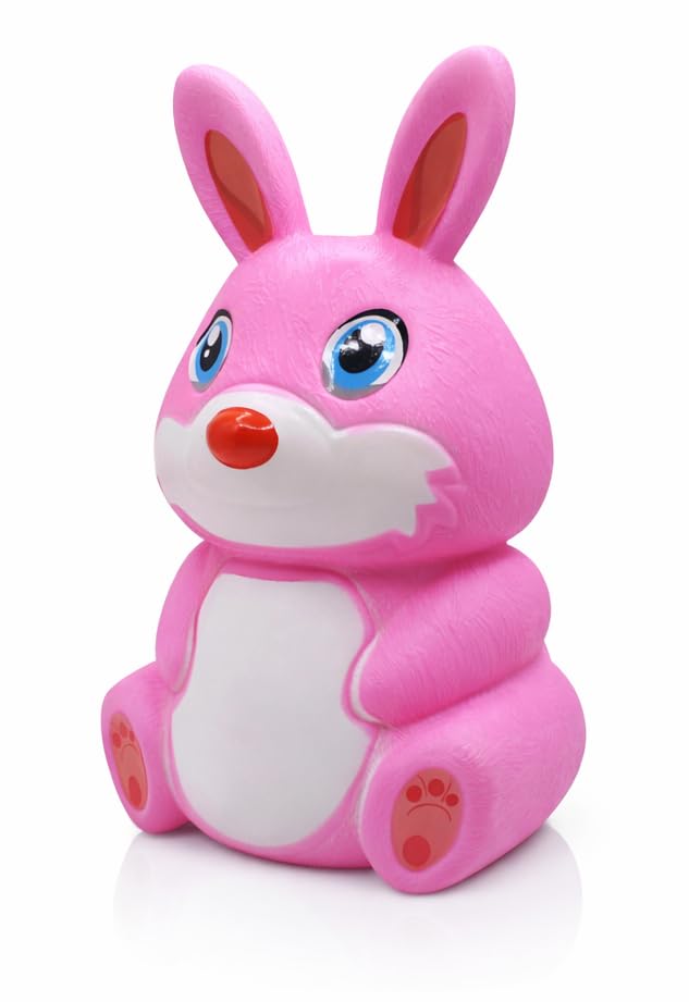 Image of Piggy Bank Toy for Kids with Lock & 2 Keys - Bunny Rabbit Shaped Coin Bank for Boys & Girls | BIS Certified Plastic Gullak | Money Saving Bank Gift for Toddlers 3+ Years | Made in India (Pink)